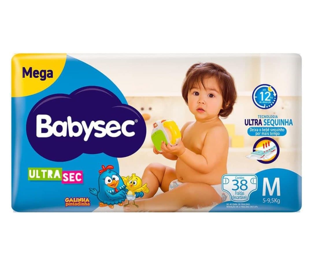 Fralda Babysec Ultrasec Galinha Pintadinha M 38 Unidades