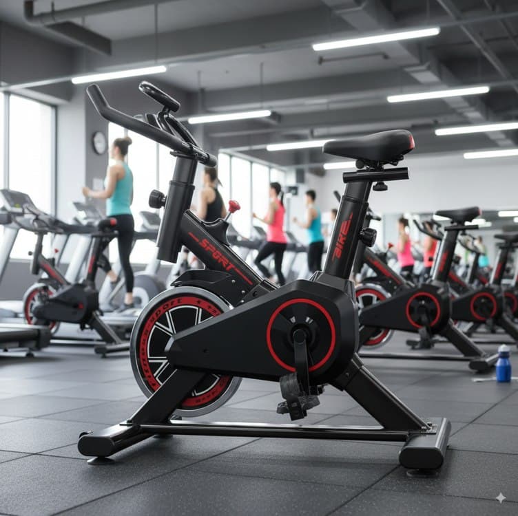 Bicicleta Ergométrica Bike Academia Spinning X11 preto e vermelho