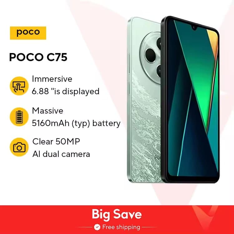 Smartphone POCO C75 8/256GB