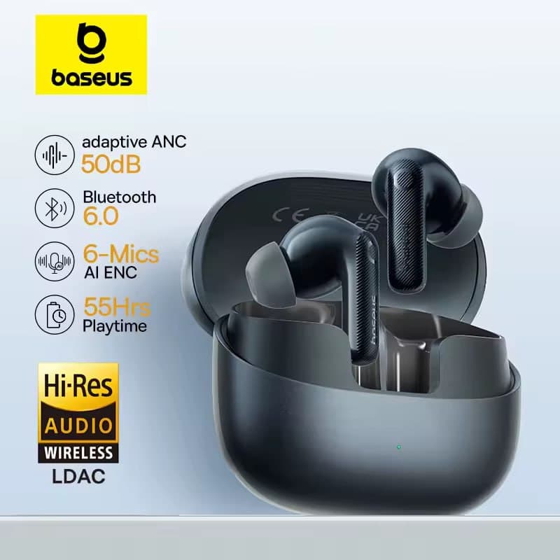 Fones de Ouvido Baseus EP10 Pro ANC Sem Fio Bluetooth 6.0 LDAC IP55
